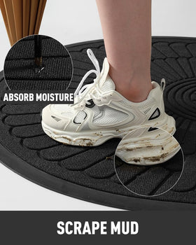 Tchdio door mat highlighting natural rubber backing for grip