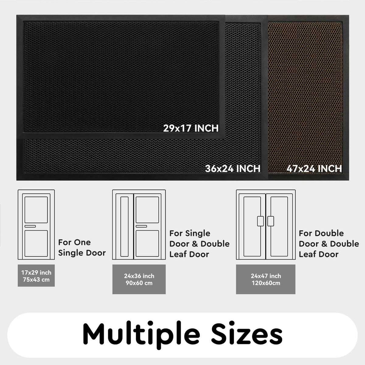 tchdio front-door mat stain-resistant for everyday wear and tear.