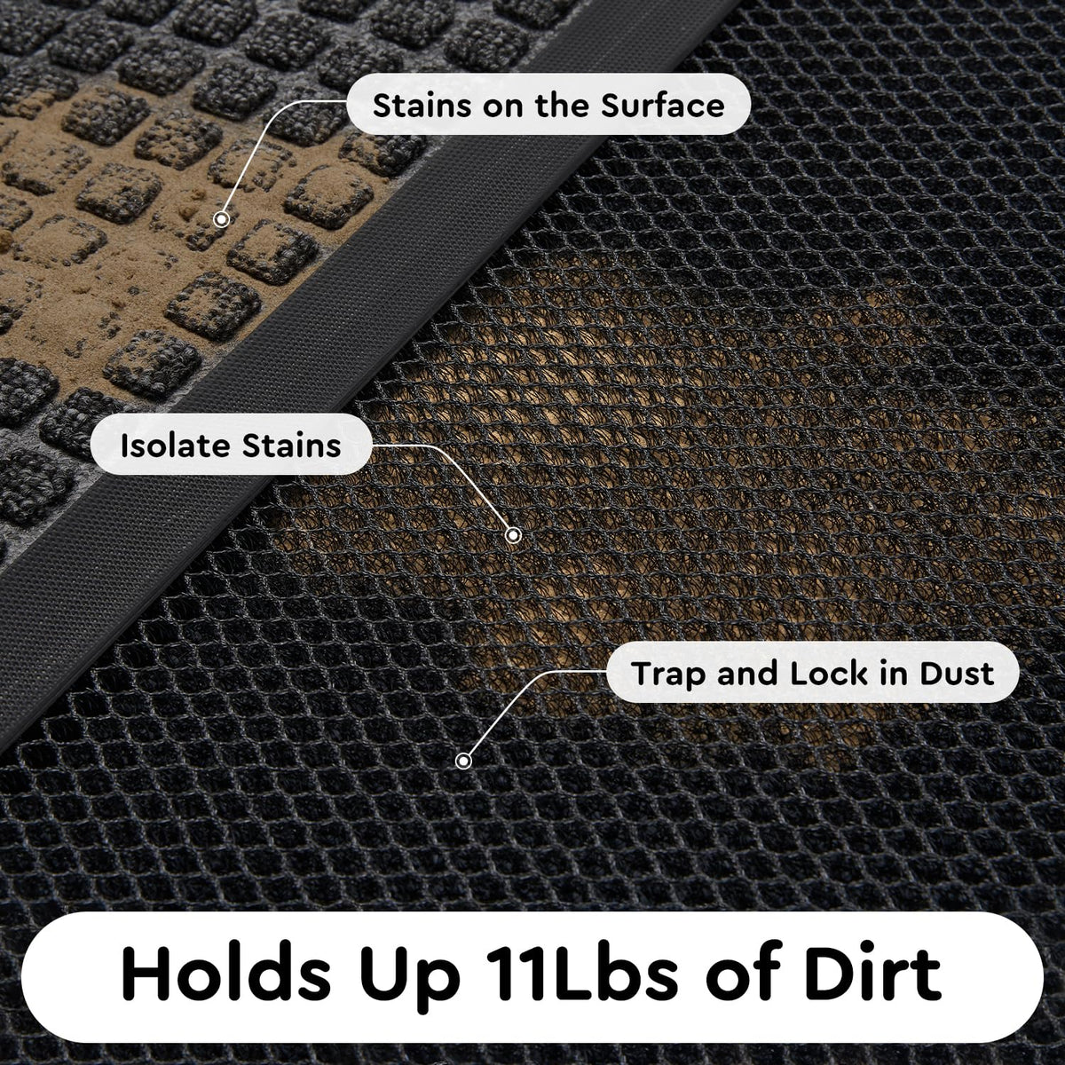 tchdio outdoor entrance mat low-profile design reduces trip hazards.