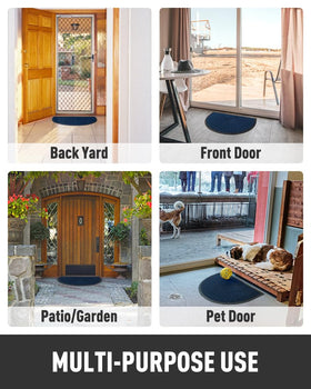 tchdio pet-friendly blue mat keeps muddy paws off floors