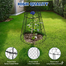 Tcomhk garden cloches arranged in a garden layout for plant protection