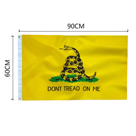 TCTOHZNG Dont Tread On Me flag embroidery detail highlights long-lasting color