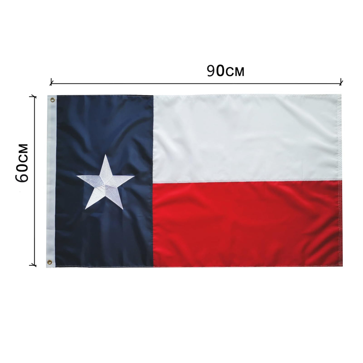 TCTOHZNG Texas flag with embroidered stars and durable stitching detail.