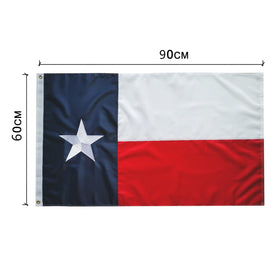 TCTOHZNG Texas flag with embroidered stars and durable stitching detail.