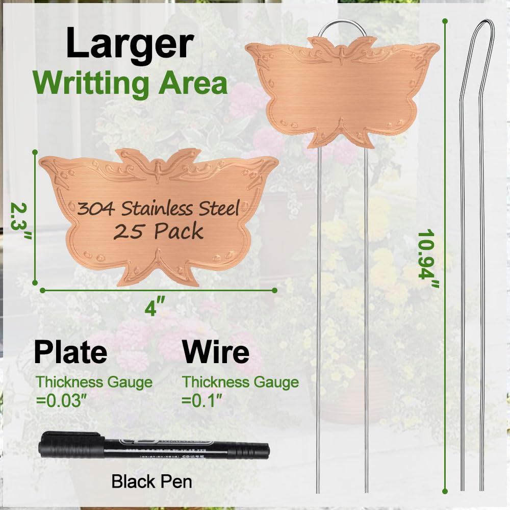 TCYPUHL easy-install metal plant label simplifies marking botanical beds.