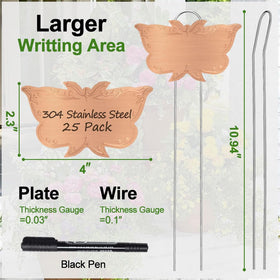 TCYPUHL easy-install metal plant label simplifies marking botanical beds.