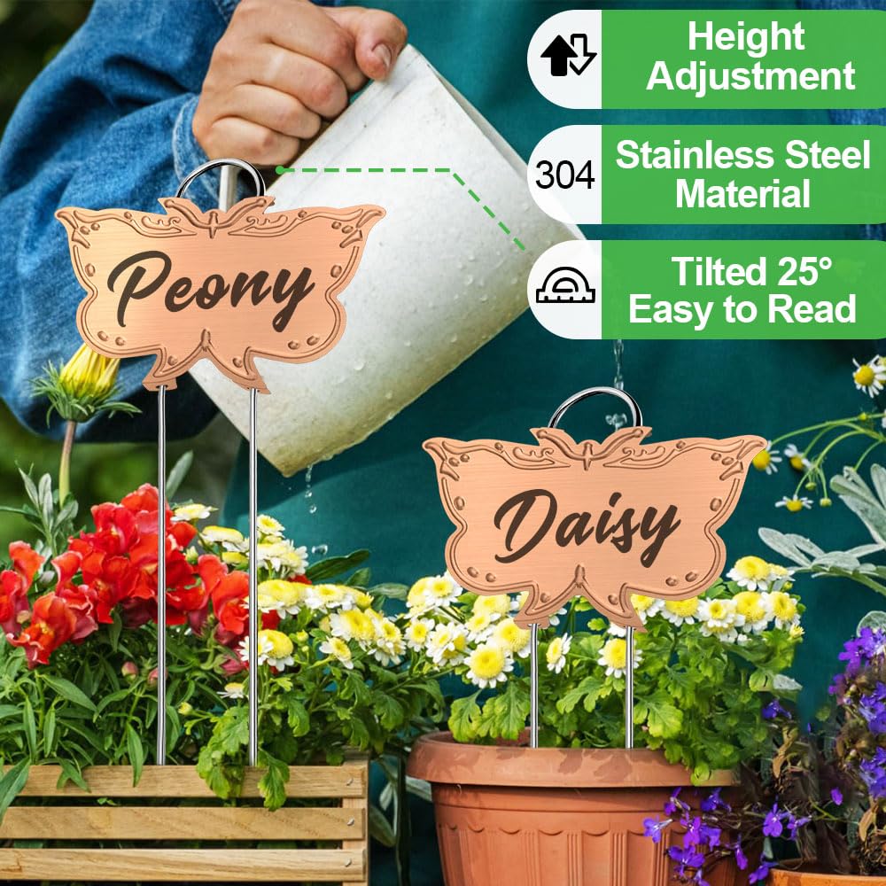 TCYPUHL stainless steel label resists rust for year-round garden labeling.