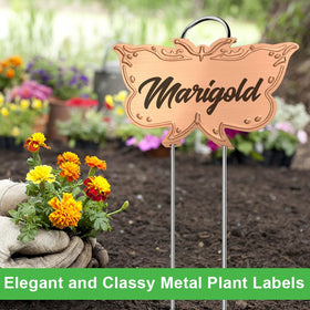 TCYPUHL tilted 25° label for easy viewing while tending plants.