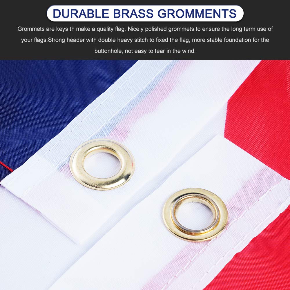 TDHDIKE brass grommets for secure flag mounting