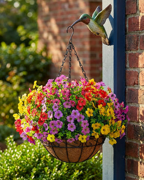 TDHDIKE outdoor hanging plants with green leaves for low-maintenance décor