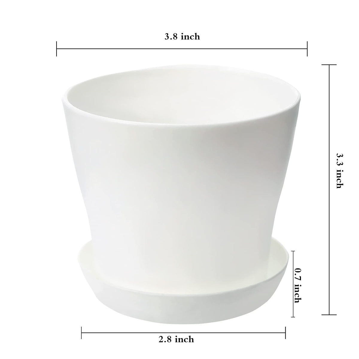 TDHDIKE mini nursery pots 3.8-inch with tray for seed starting