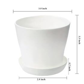 TDHDIKE mini nursery pots 3.8-inch with tray for seed starting