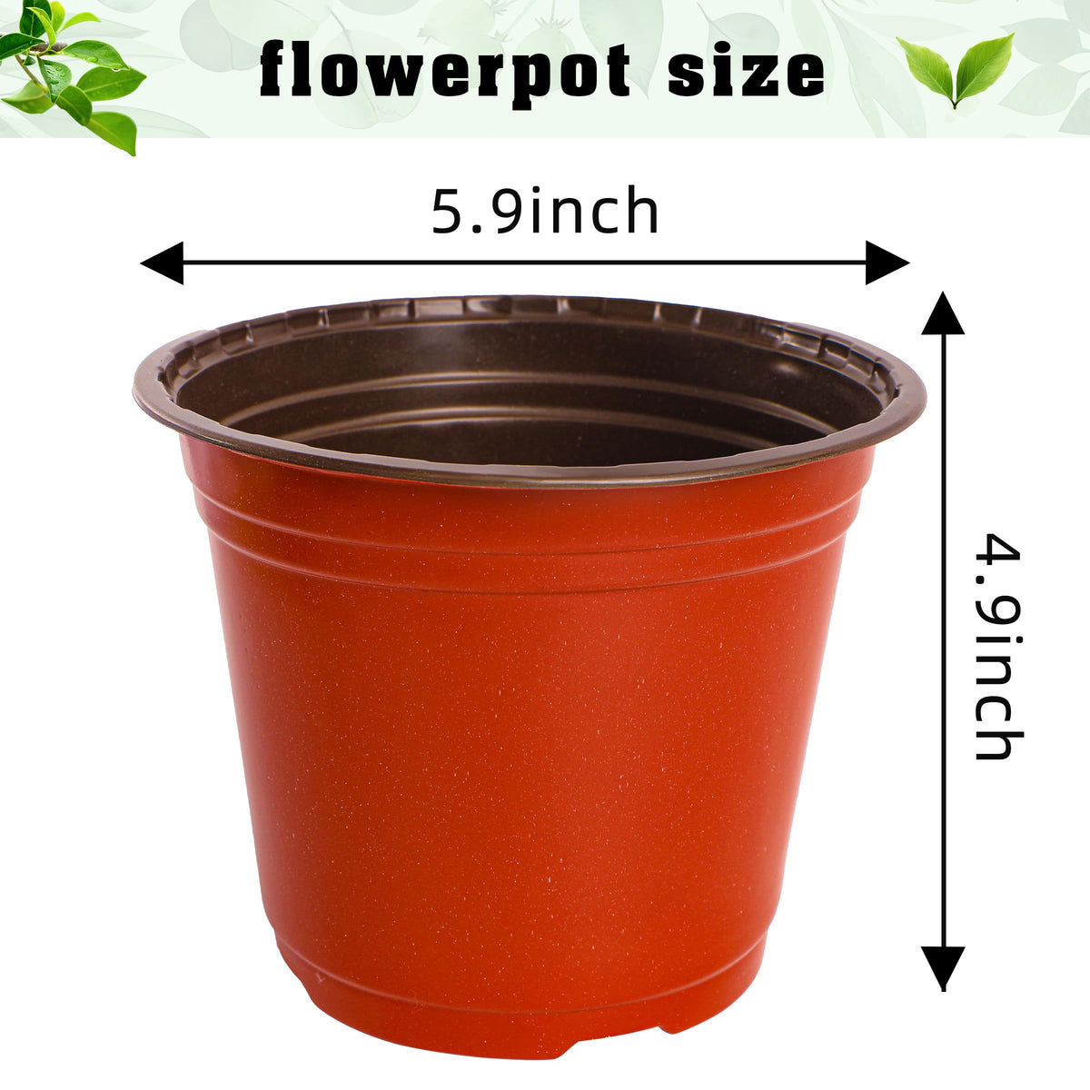 TDHDIKE nursery pots side profile highlighting stable, stackable design for easy storage.