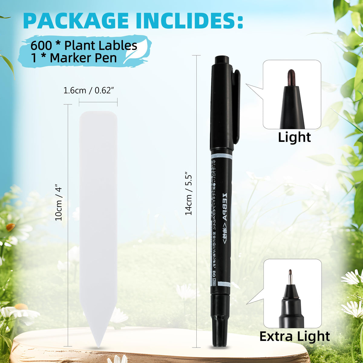 TDHDIKE permanent marking pen provides rain resistant ink for durable plant tags.