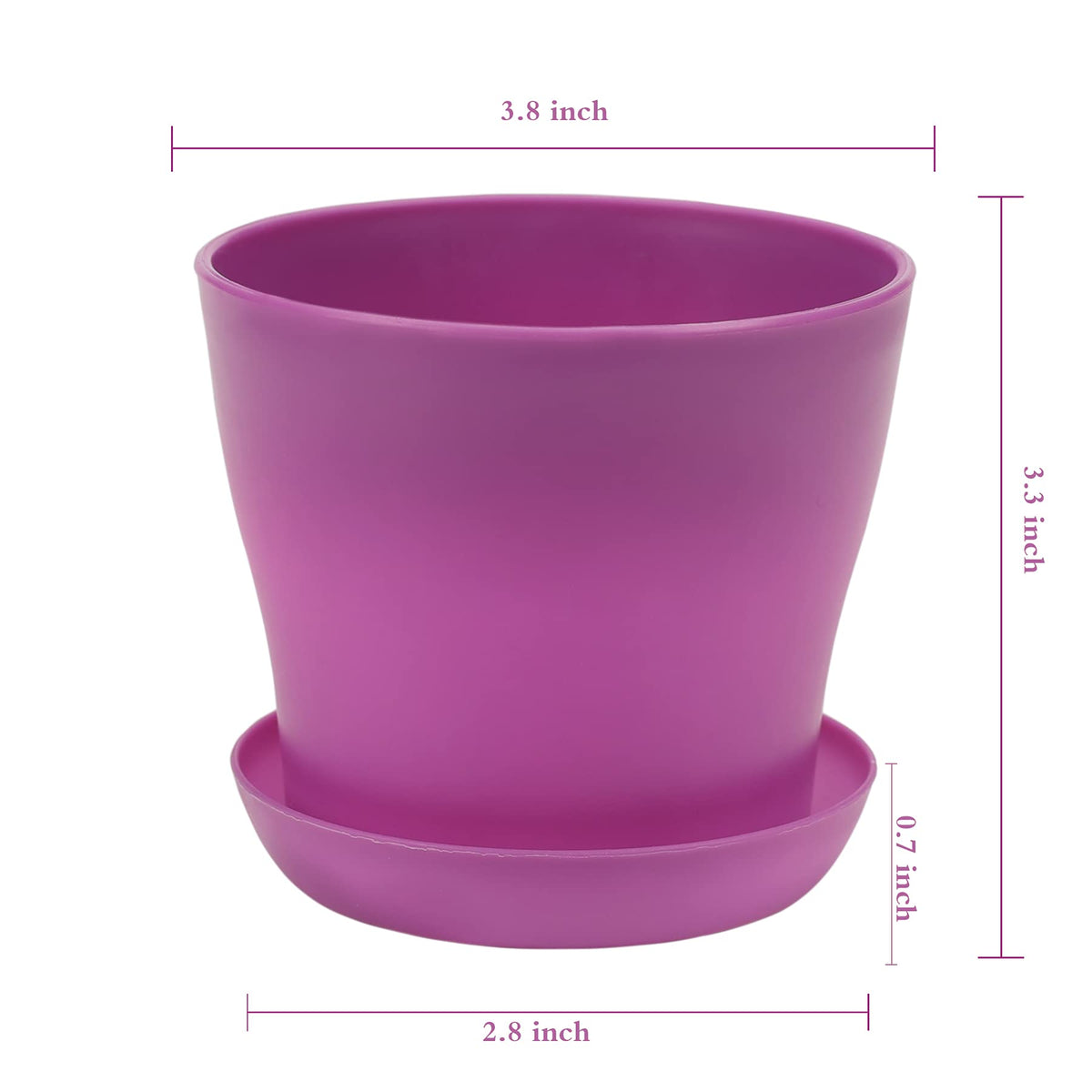 TDHDIKE purple mini seedling pots with tray ideal for starting herbs