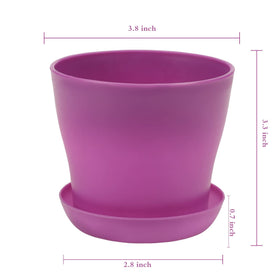 TDHDIKE purple mini seedling pots with tray ideal for starting herbs