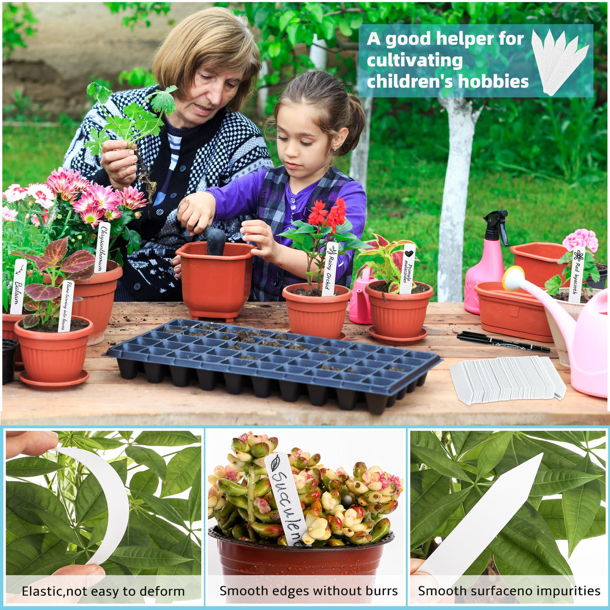 TDHDIKE two sided writable labels let you record more data per plant.