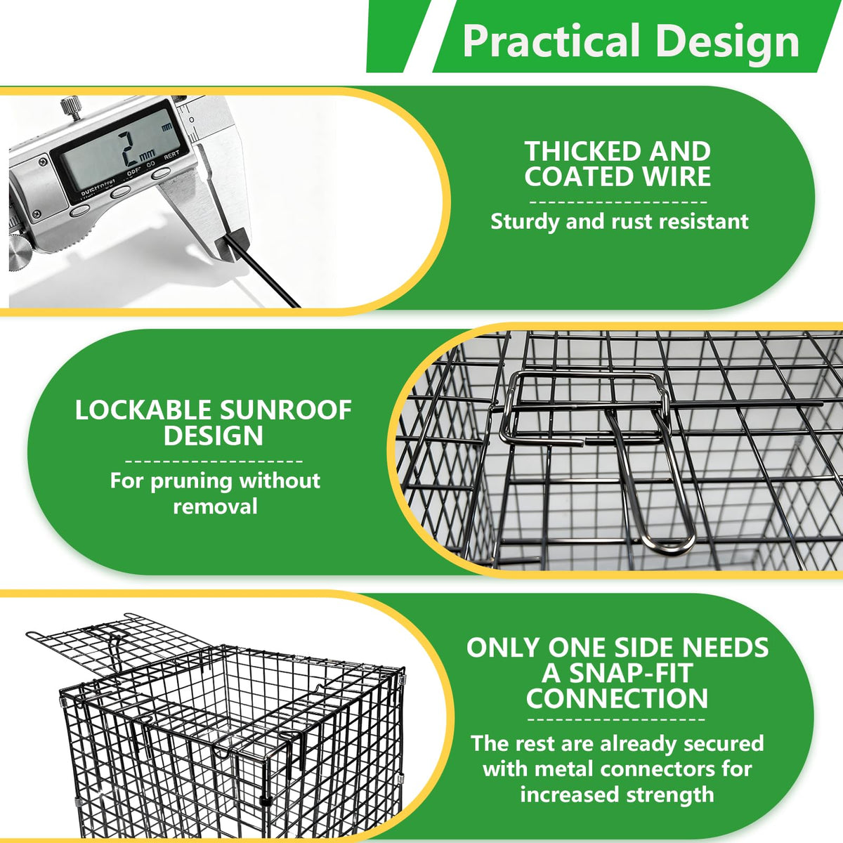 TDMCKRSHWAY Garden Cloche top cover open for quick access to care tasks.