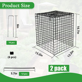 TDMCKRSHWAY Plant Cage side view shows sturdy 2mm powder-coated steel construction.