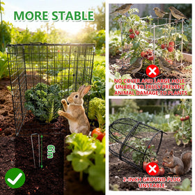 TDMCKRSHWAY Rust-resistant steel wire guards vegetables like lettuce and tomatoes.