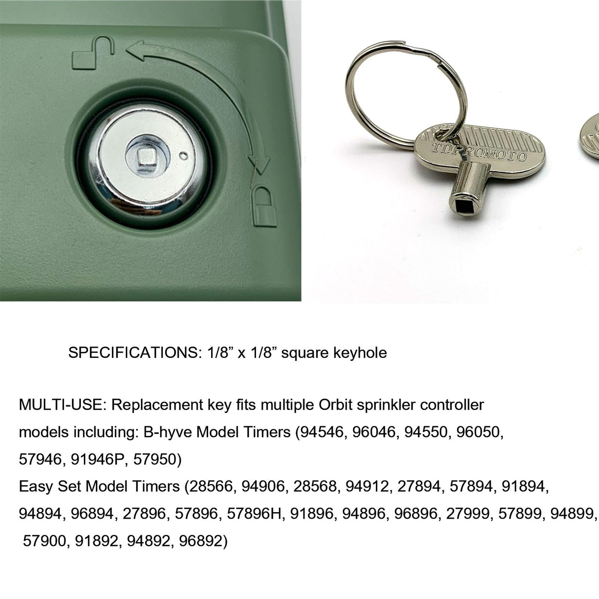 TDPROMOTO two-pack provides a spare key for maintenance and replacements