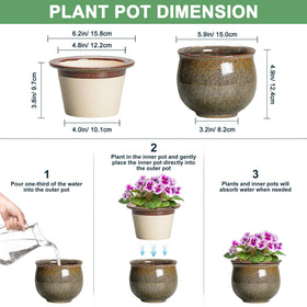 Teagas absorbent inner pot clay core delivers steady hydration for busy plant lovers.