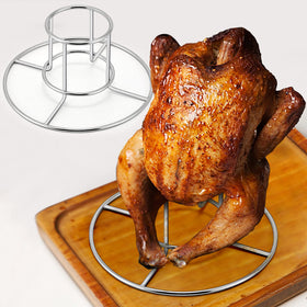 TeamFar beer can stand with stable center frame for upright chicken