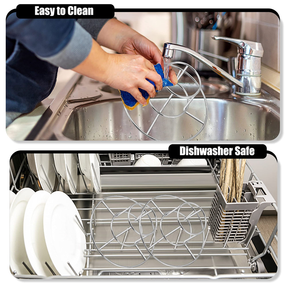 TeamFar two-pack stainless steel design helps batch cooking