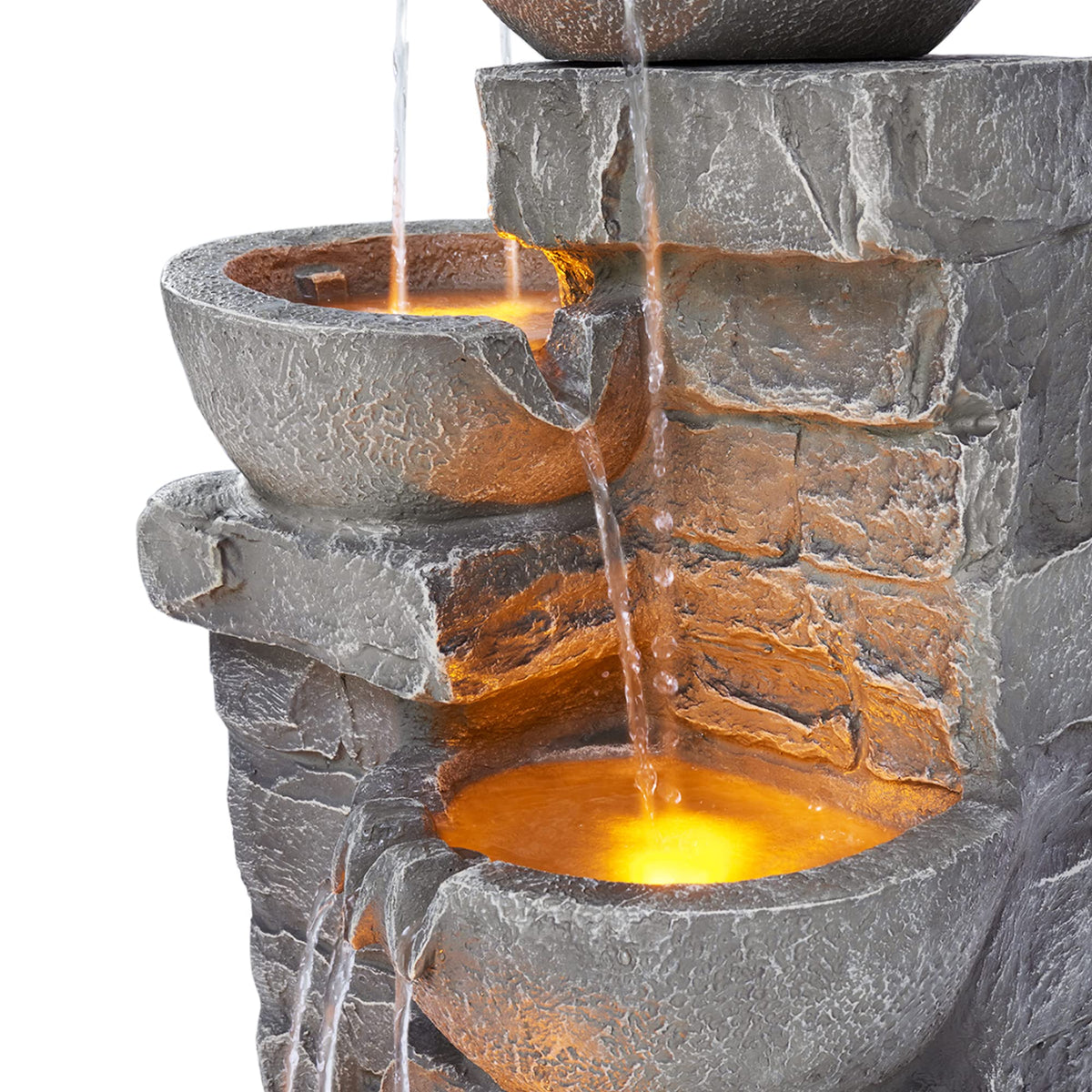 Teamson Home four-tier waterfall feature adding movement to outdoor spaces.