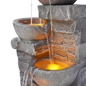 Teamson Home four-tier waterfall feature adding movement to outdoor spaces.