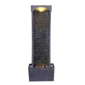 Teamson Home 38.58-inch fountain suitable for indoor or outdoor spaces.