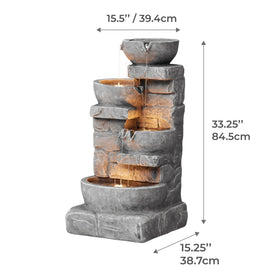 Teamson Home visible submersible pump with 72-inch cord for easy setup.