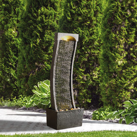 Teamson Home waterfall fountain includes a 1.98-gallon pump for continuous flow.