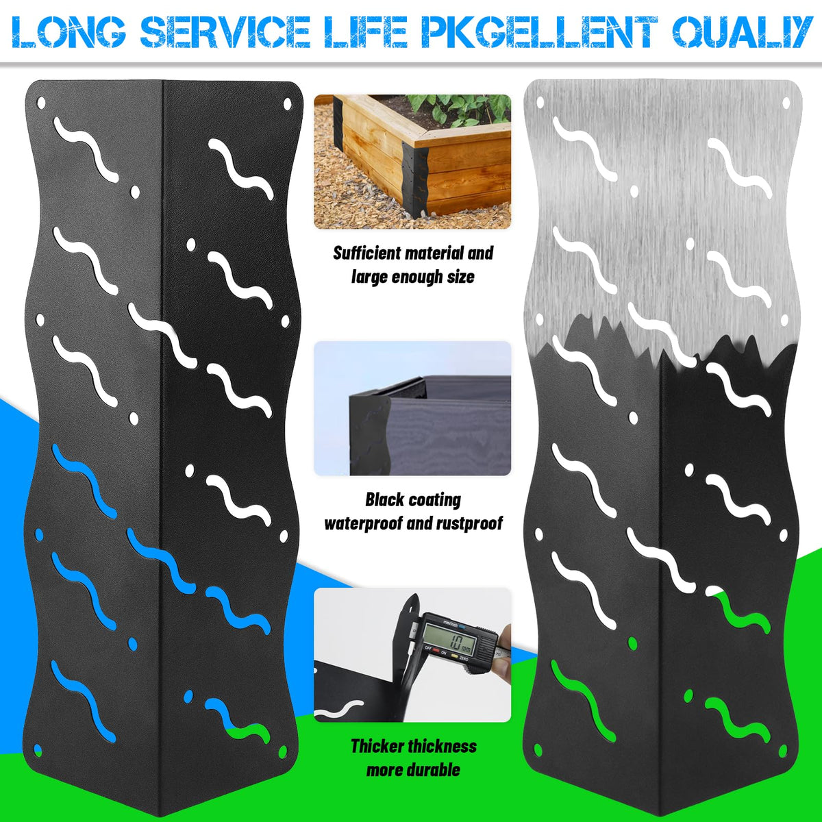 TEANTECH matte black finish brackets add style and weather resistance