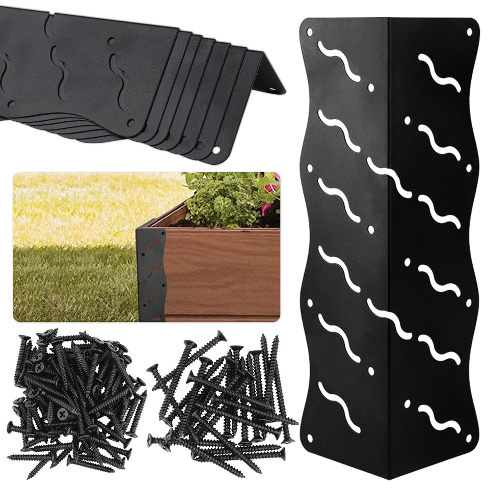 TEANTECH raised bed corner brackets secure corners for durable garden beds
