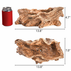 Tebery planter showing textured surface resembling real stump for natural décor