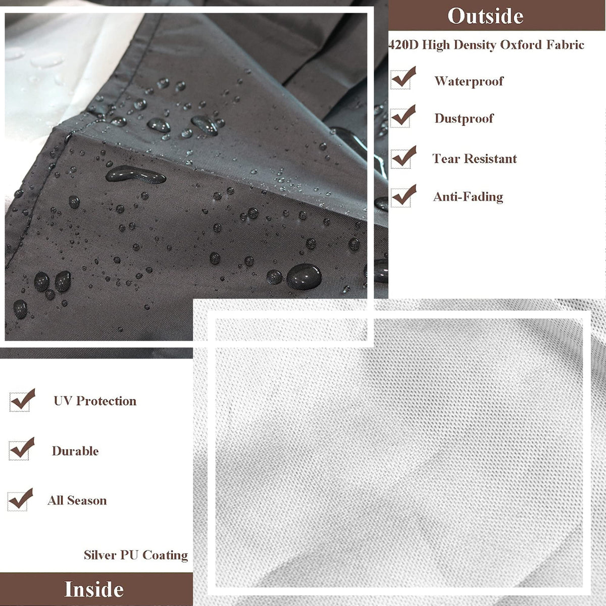 TECARATE drum cover with drawstring stays secure even in strong winds.