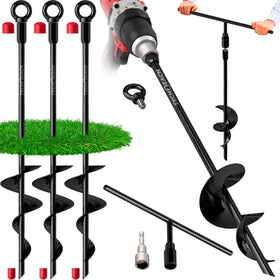 TECH2EACH ground anchor 18-inch ready for deep soil grip in windy conditions.