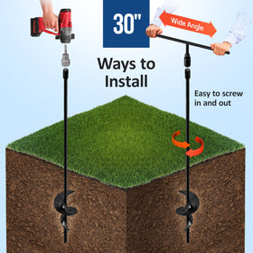 Tech2Each T-handle wrench helps leverage anchors for quick installation.
