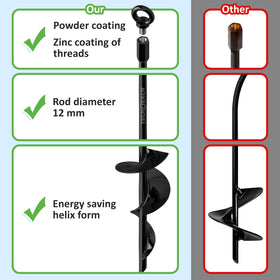 Tech2Each trampoline, shed, and tent anchor secures outdoor setups in wind.