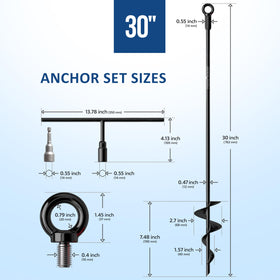 Tech2Each tree stake anchor protects trees and swings with strong support.