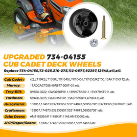 Techecook compatible deck wheels fit many mower models for easy replacement