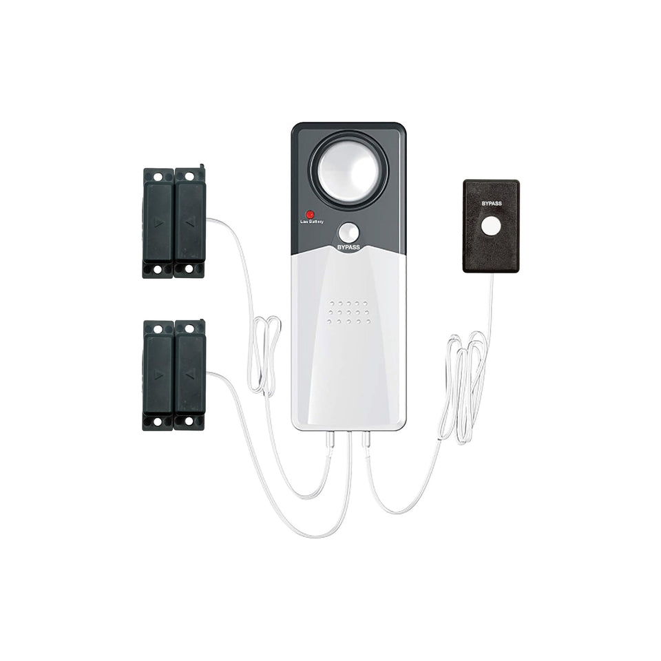 Techko S189 slim safe pool alarm for gate entry with compact wall space design.