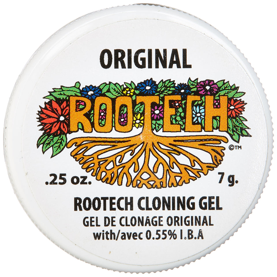 Technaflora Rootech Gel jar close-up showing thick formula for precise application.