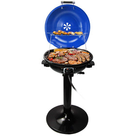 Techwood Electric Grill circular surface for even heating and large meals.