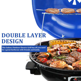 Techwood Electric Grill temperature regulator allows precise heat control.