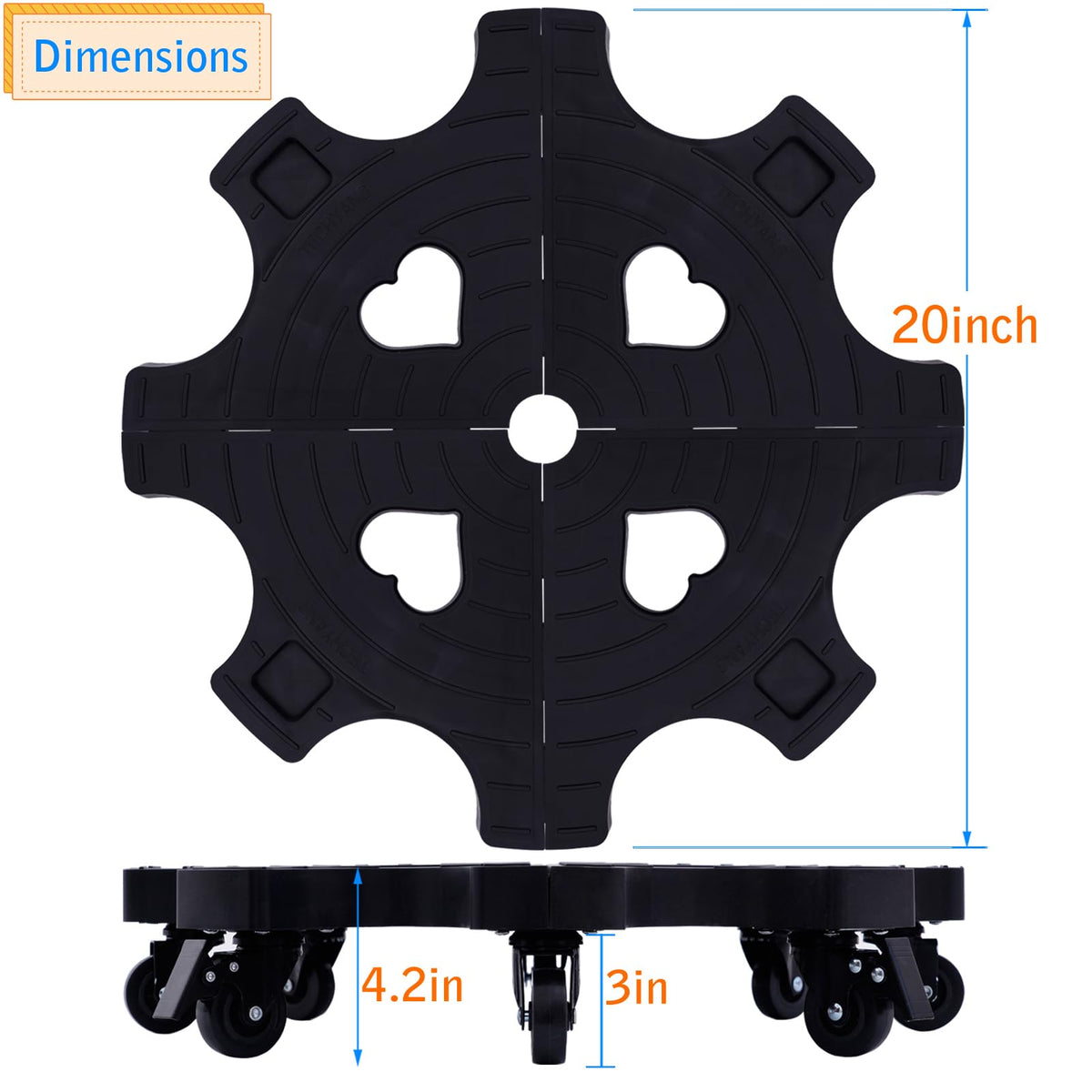 Techyang rolling plant stand demonstrates smooth indoor-outdoor movement.
