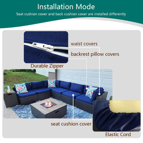 TECOSARA seat cushion close-up highlights durable fabric for long outdoor life.