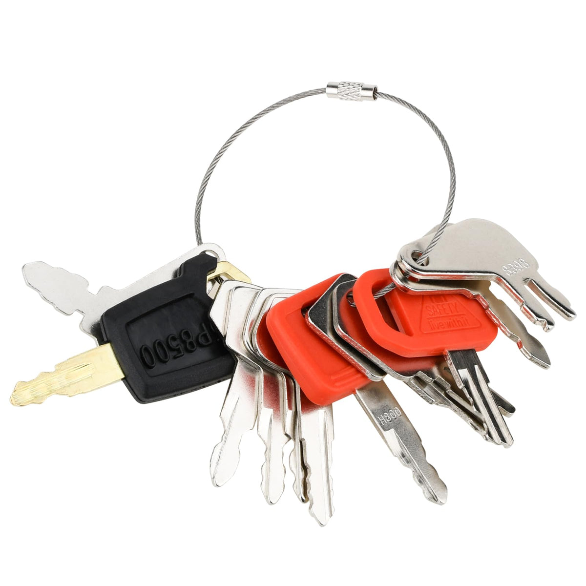Tecreddy 12-key master set for heavy equipment keys, ready for quick ignition compatibility.