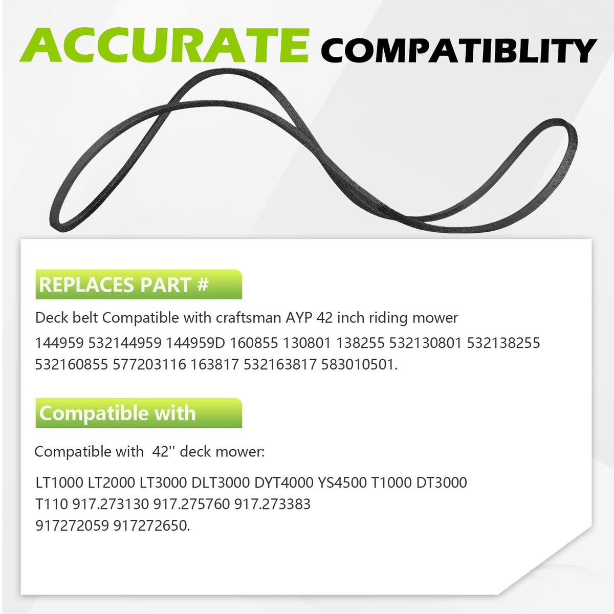 Tecreddy 144959 belt compatible with Ariens machines for reliable maintenance